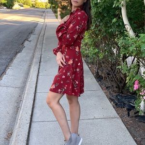 Floral button up dress